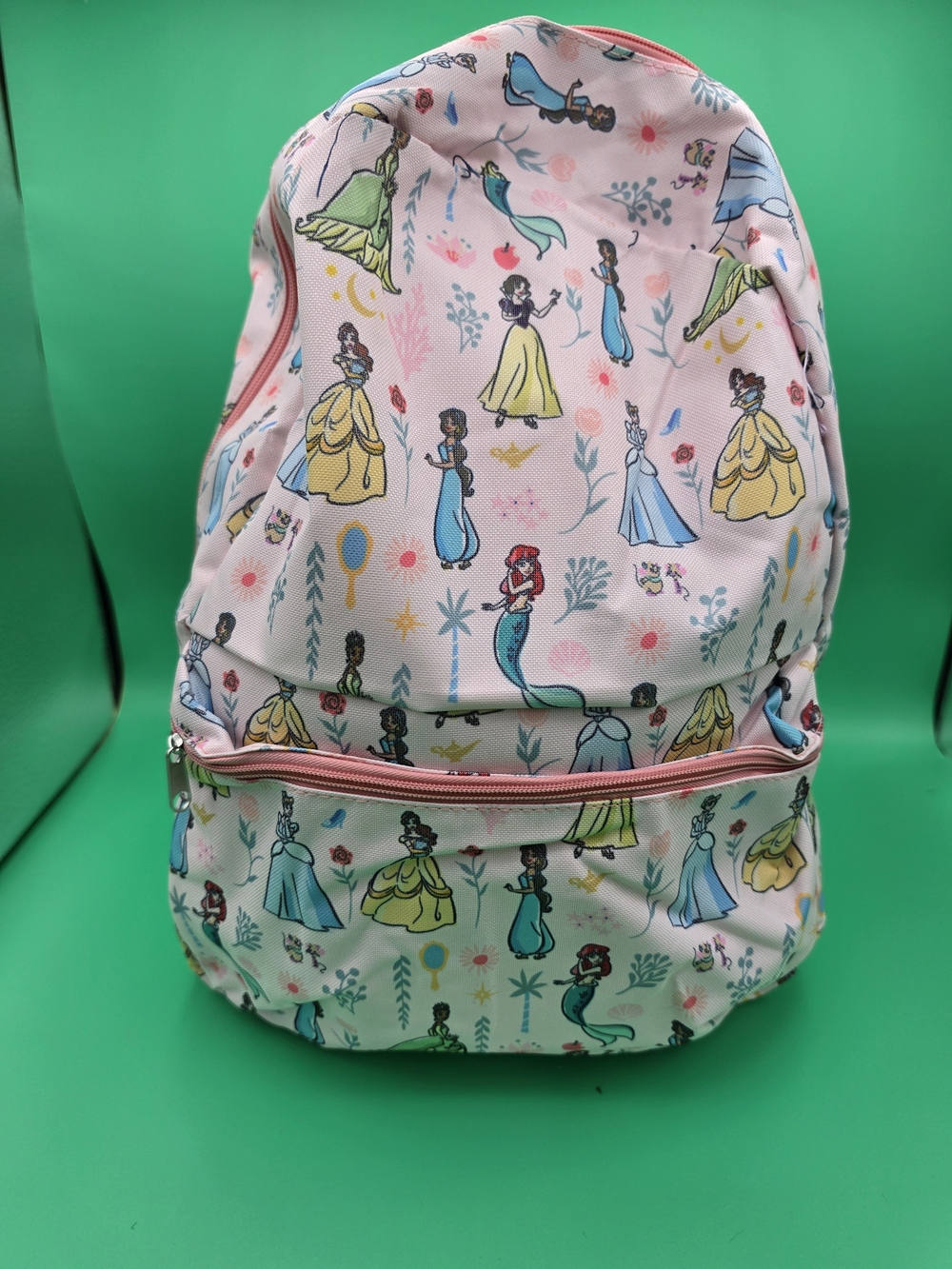 Disney Pink Backpack with Multicolor Princess Prints